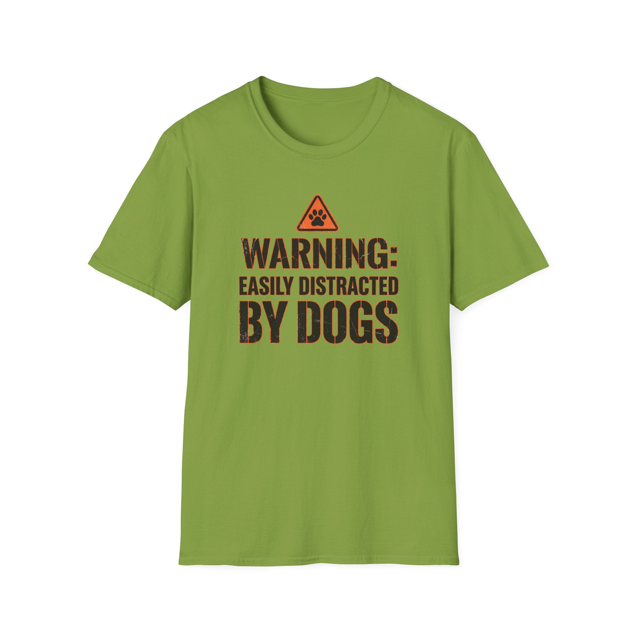 Warning Easily Distracted By Dogs T-Shirt