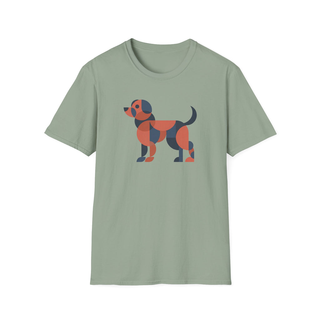 Abstract Dog (gray, black, orange) T-Shirt