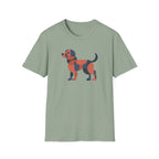 Abstract Dog (gray, black, orange) T-Shirt