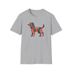Abstract Dog (gray, black, orange) T-Shirt