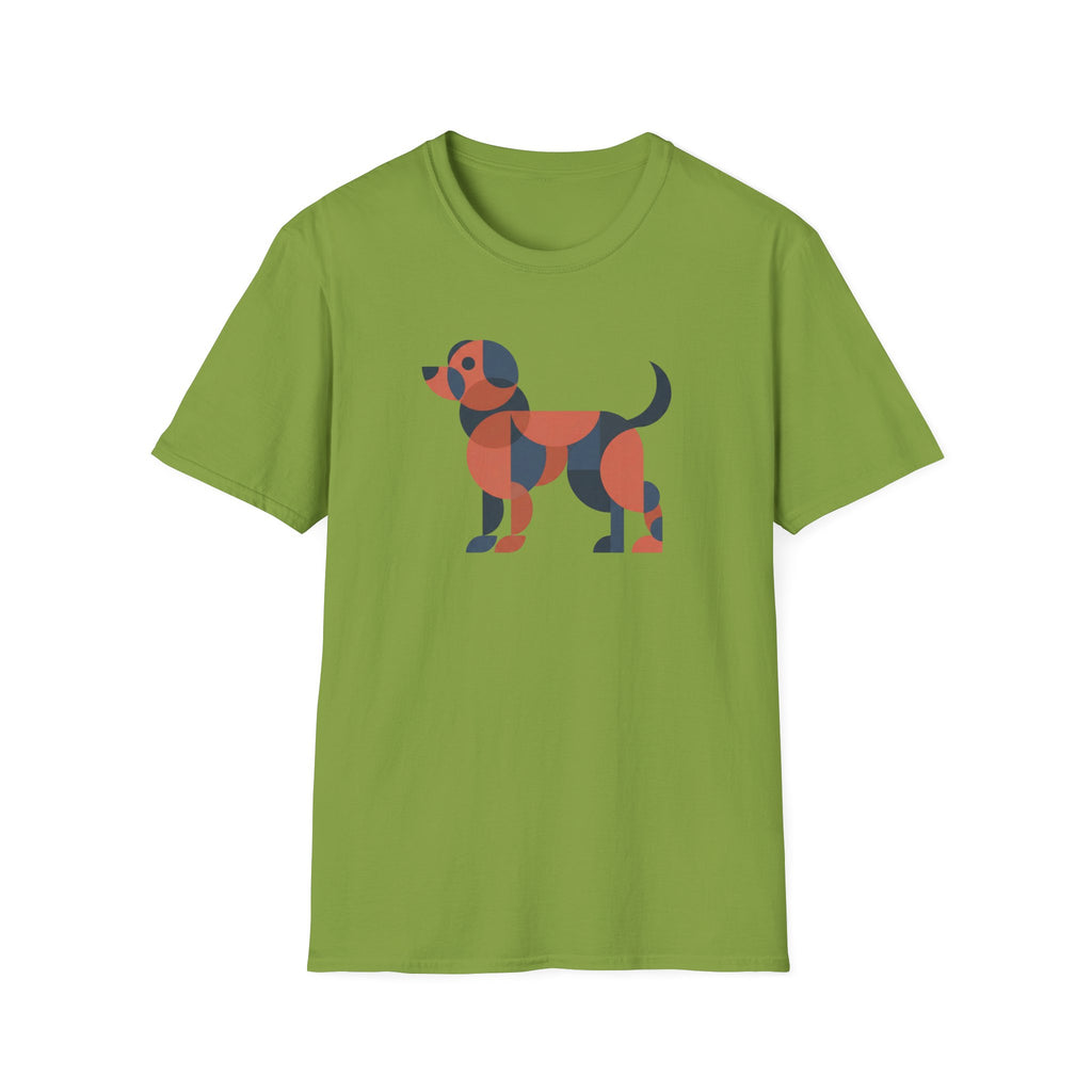 Abstract Dog (gray, black, orange) T-Shirt